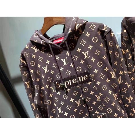 brown supreme lv monogram hoodie|Louis Vuitton x Supreme .